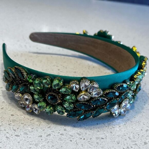 Baroque Colorful Glass Rhinestone Decorated Hair Hoop, Headband Hair Accessory - Picture 7 of 12